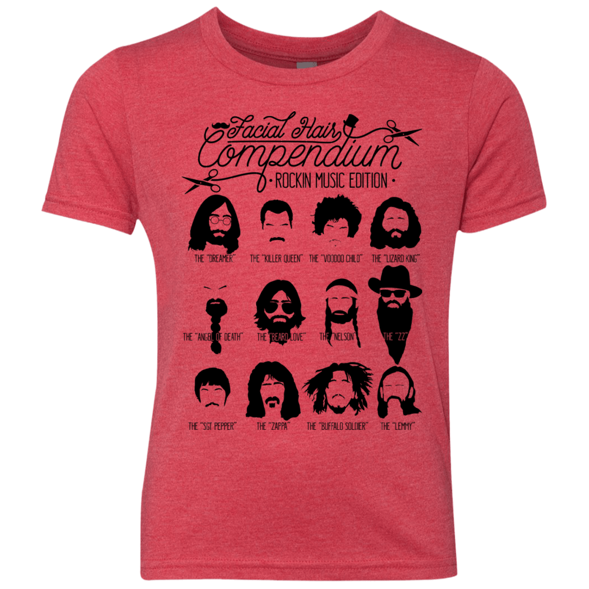 The Music Facial Hair Compendium Youth Triblend T-Shirt