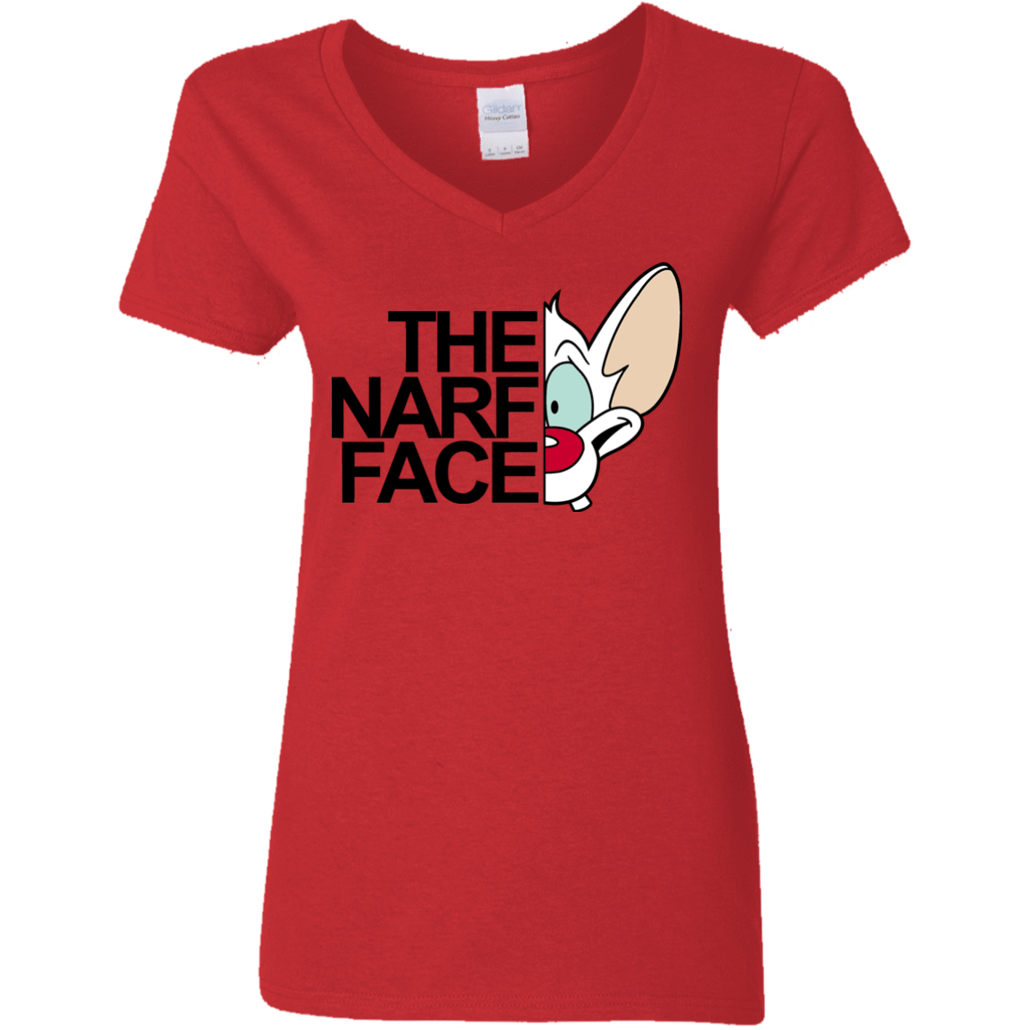T-Shirts Red / S The Narf Face Women's V-Neck T-Shirt