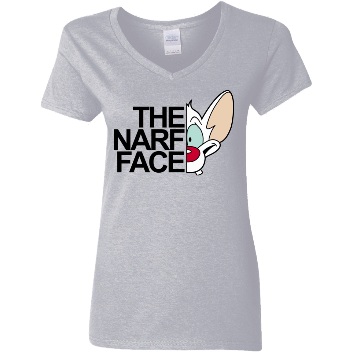 T-Shirts Sport Grey / S The Narf Face Women's V-Neck T-Shirt