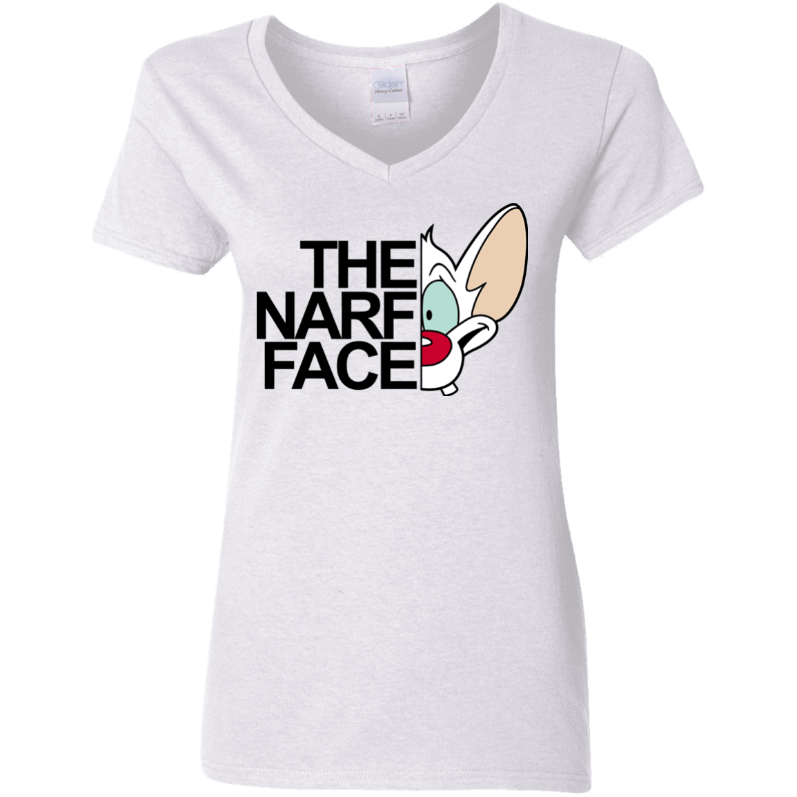 T-Shirts White / S The Narf Face Women's V-Neck T-Shirt