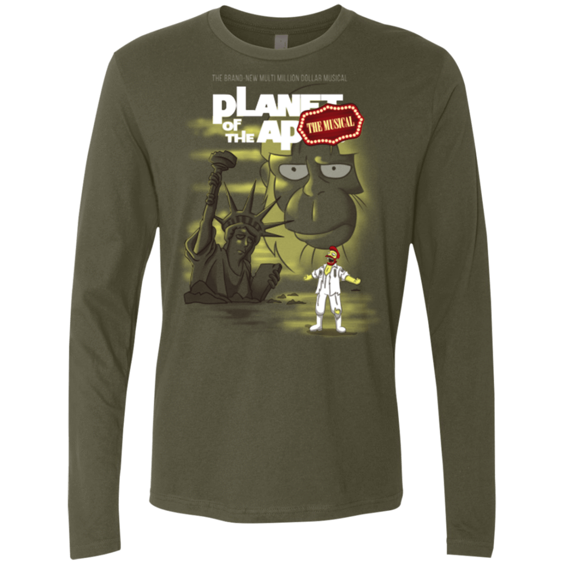 T-Shirts Military Green / Small The new multimillion dollar musical Men's Premium Long Sleeve