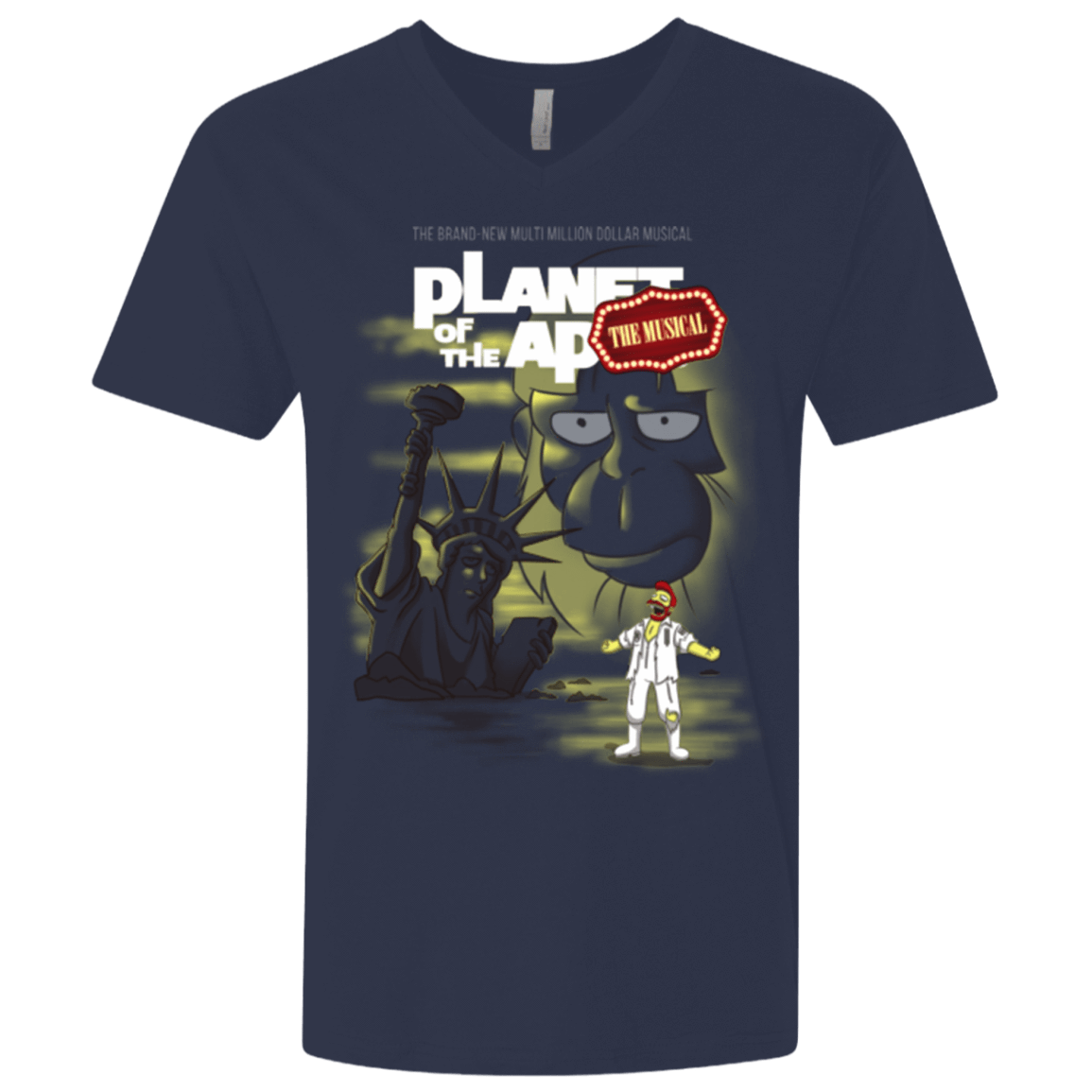 T-Shirts Midnight Navy / X-Small The new multimillion dollar musical Men's Premium V-Neck