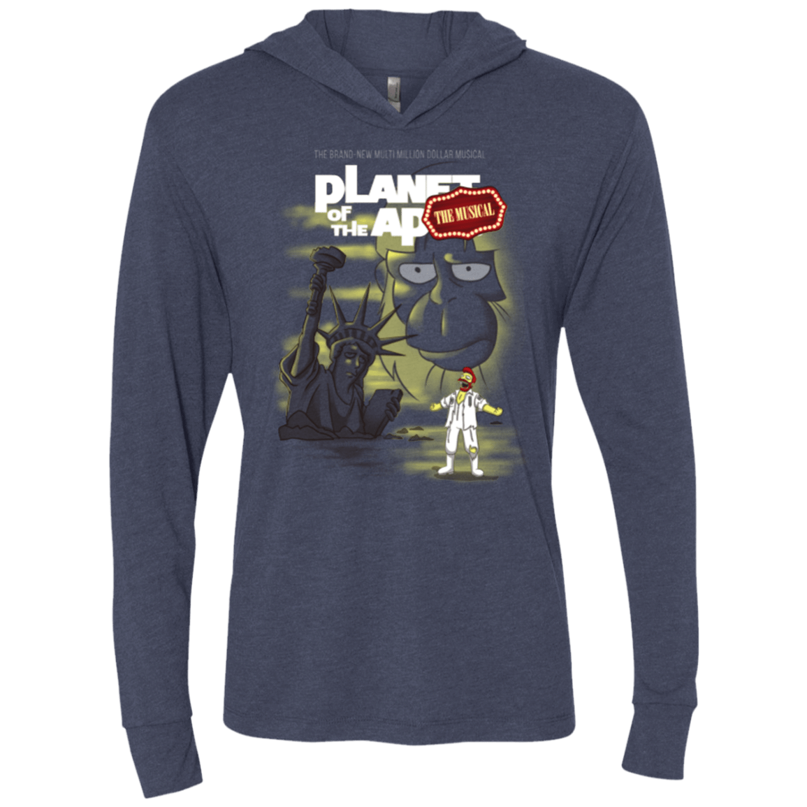 T-Shirts Vintage Navy / X-Small The new multimillion dollar musical Triblend Long Sleeve Hoodie Tee