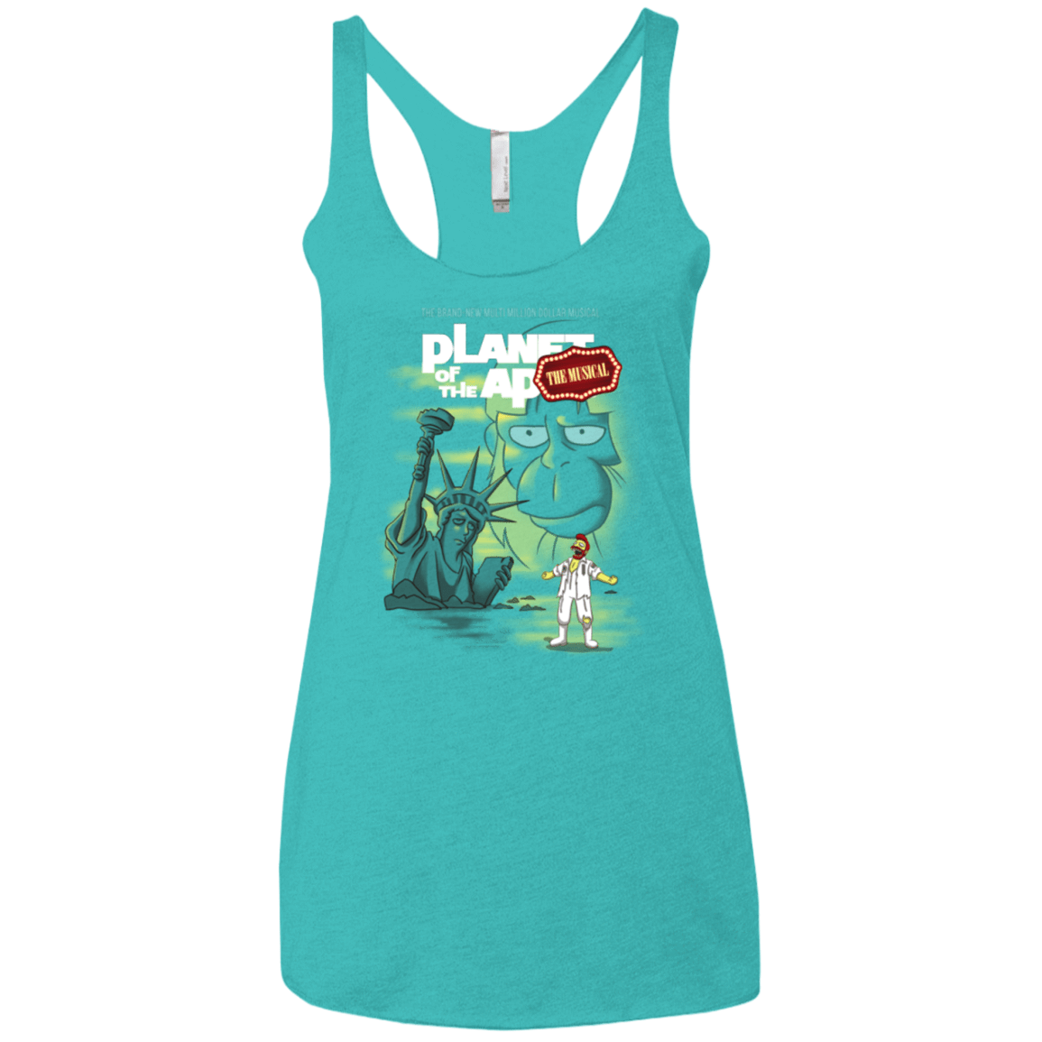 T-Shirts Tahiti Blue / X-Small The new multimillion dollar musical Women's Triblend Racerback Tank
