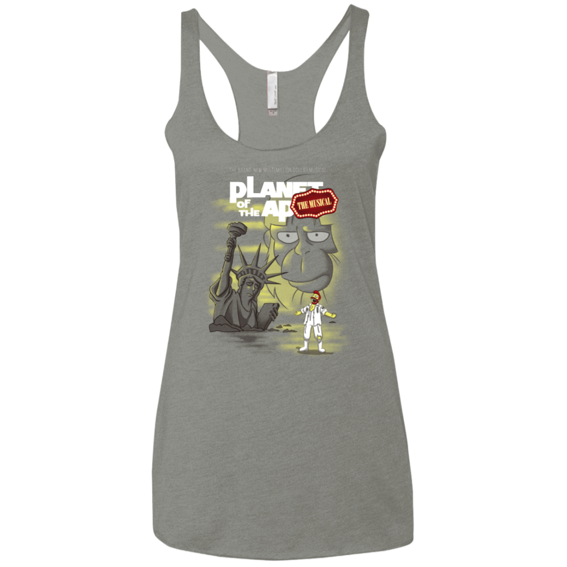 T-Shirts Venetian Grey / X-Small The new multimillion dollar musical Women's Triblend Racerback Tank