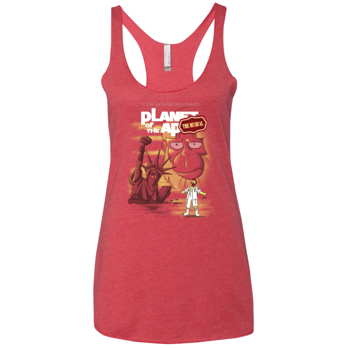 T-Shirts Vintage Red / X-Small The new multimillion dollar musical Women's Triblend Racerback Tank