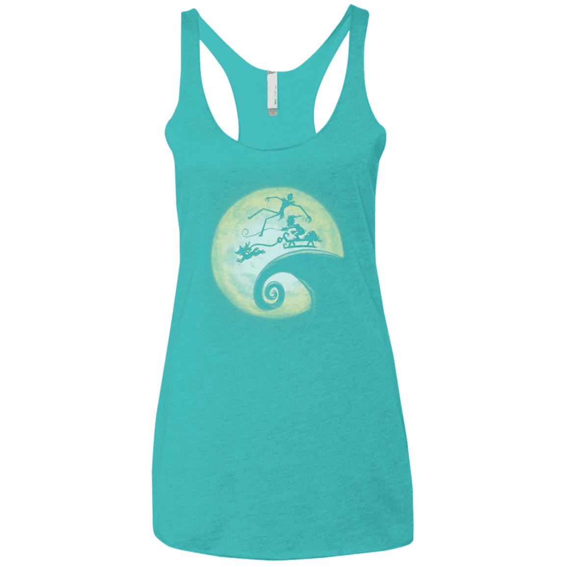 T-Shirts Tahiti Blue / X-Small The Nightmare Before Grinchmas Women's Triblend Racerback Tank