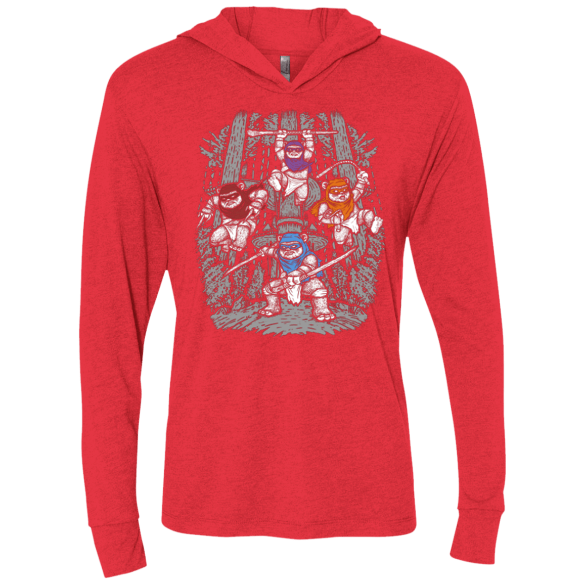 T-Shirts Vintage Red / X-Small The Ninja Savages Triblend Long Sleeve Hoodie Tee