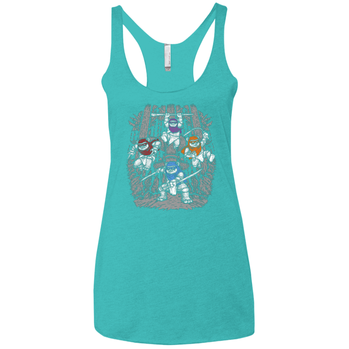 T-Shirts Tahiti Blue / X-Small The Ninja Savages Women's Triblend Racerback Tank
