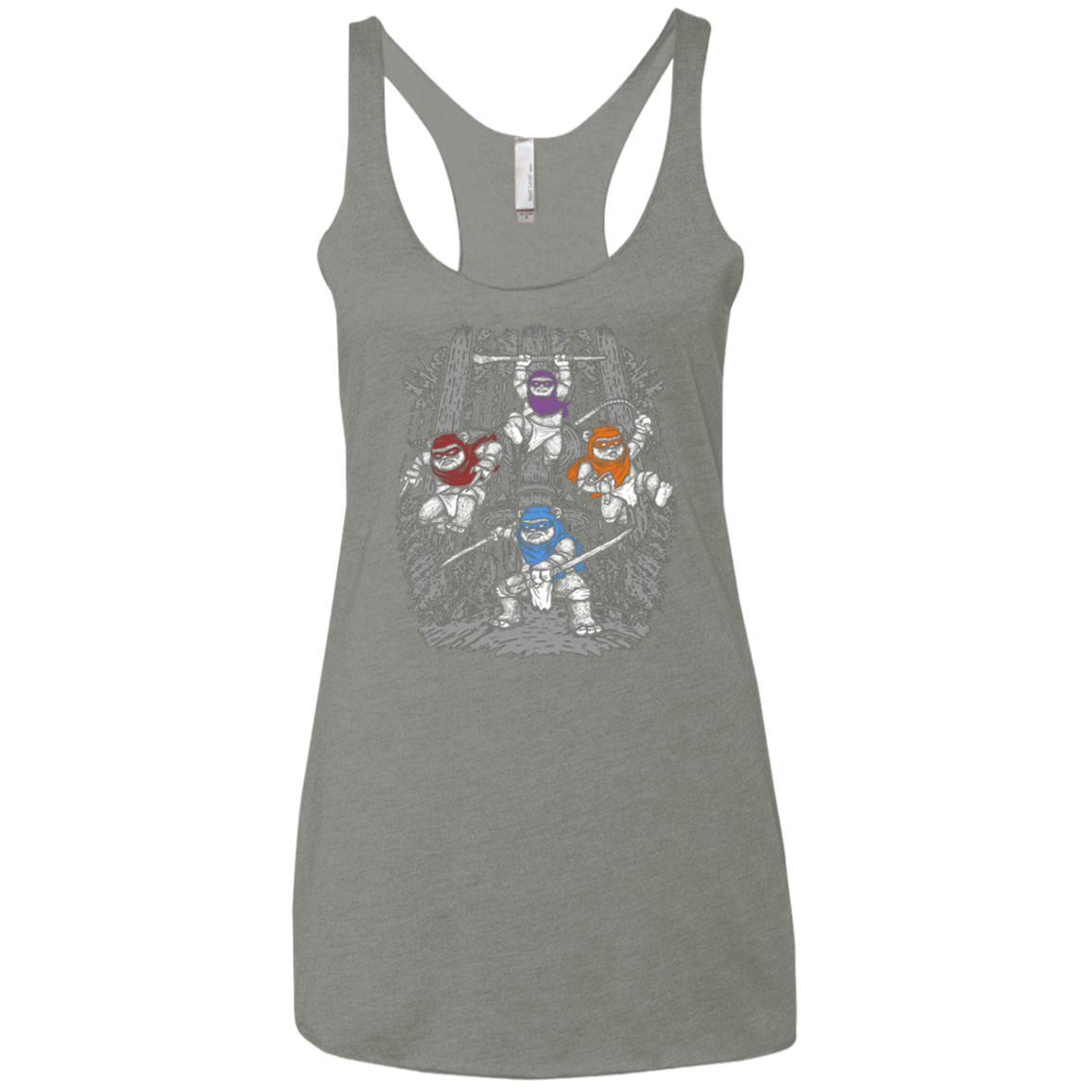 T-Shirts Venetian Grey / X-Small The Ninja Savages Women's Triblend Racerback Tank