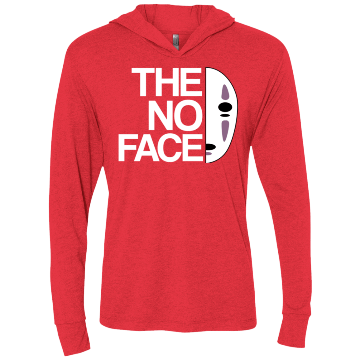 T-Shirts Vintage Red / X-Small The No Face Triblend Long Sleeve Hoodie Tee