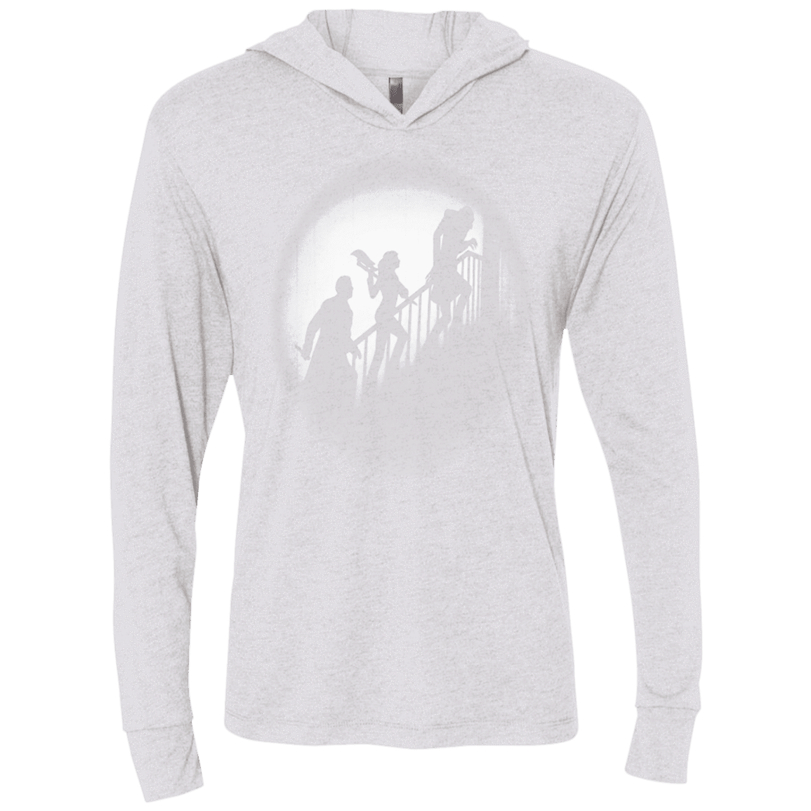 T-Shirts Heather White / X-Small The Nosferatu Slayer Triblend Long Sleeve Hoodie Tee