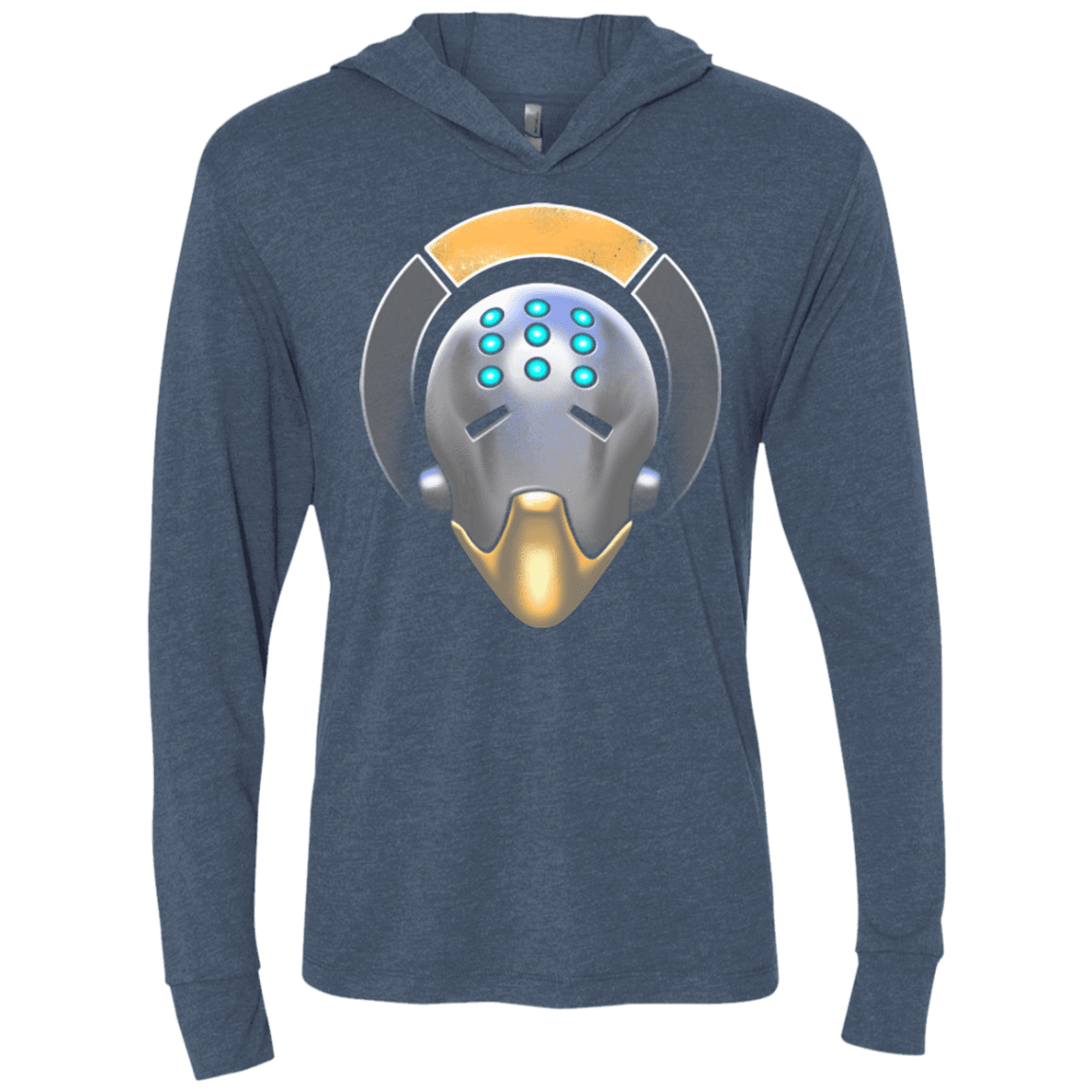 T-Shirts Indigo / X-Small The Omnic Monk Triblend Long Sleeve Hoodie Tee