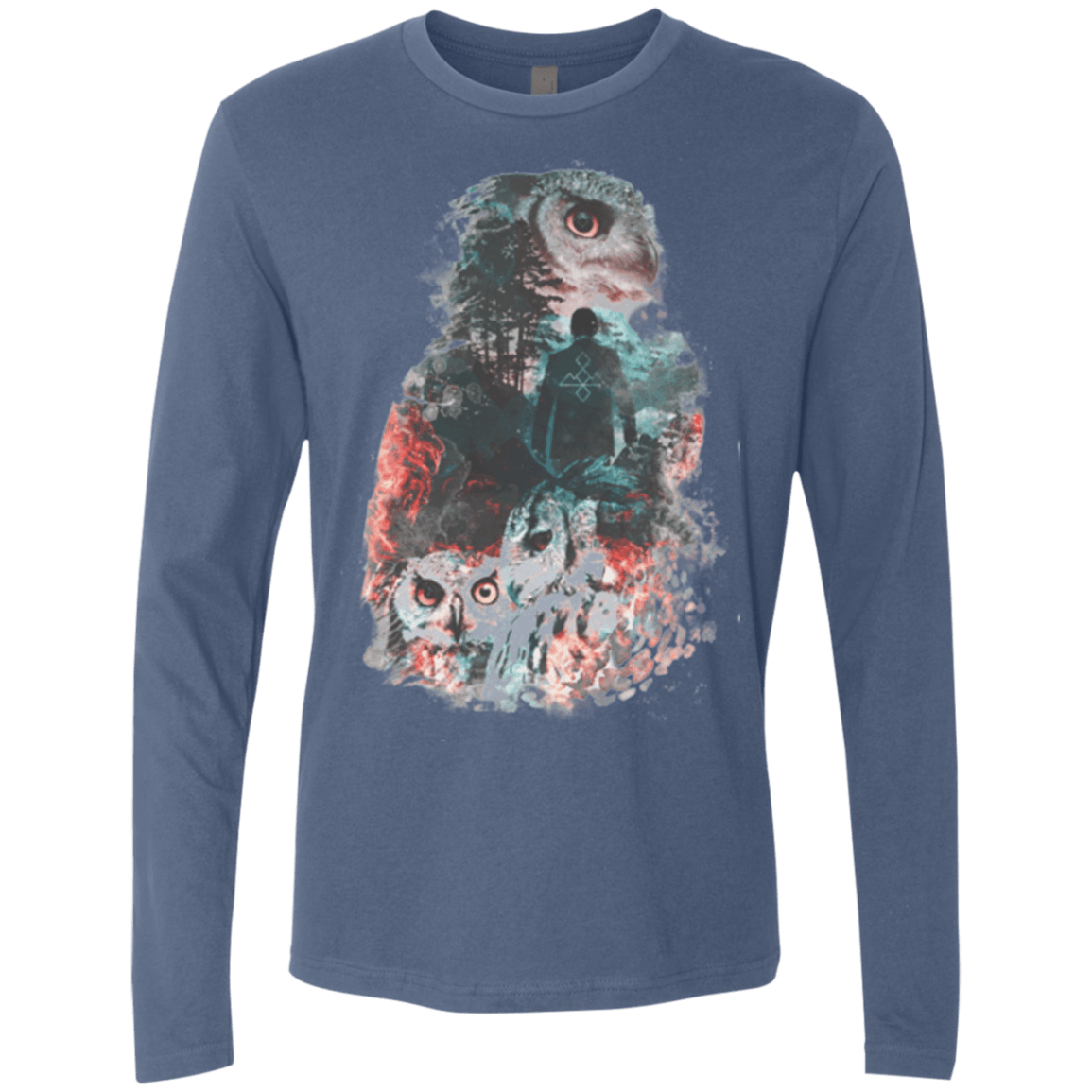 T-Shirts Indigo / Small The Owls are Not What They Seem Men's Premium Long Sleeve