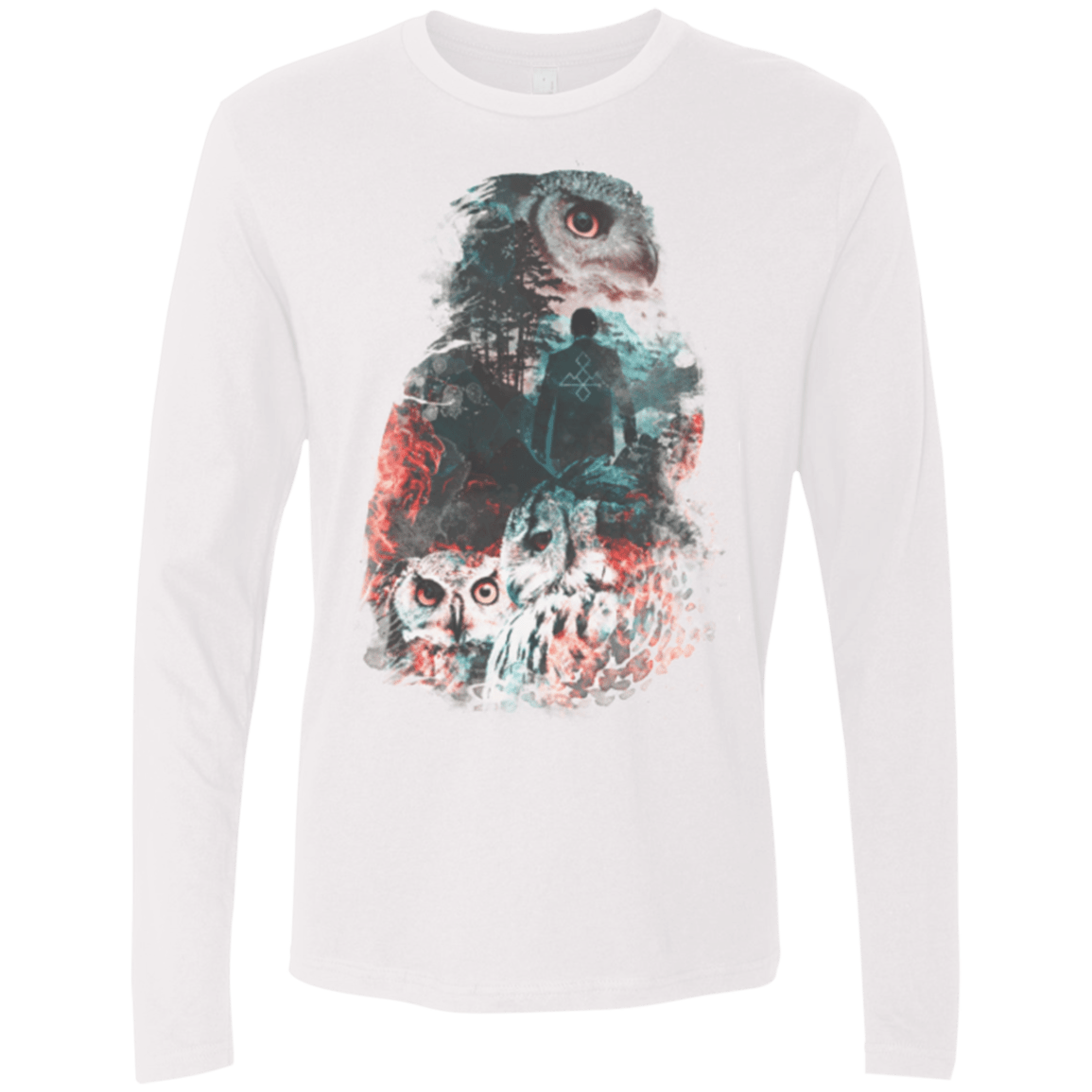 T-Shirts White / Small The Owls are Not What They Seem Men's Premium Long Sleeve