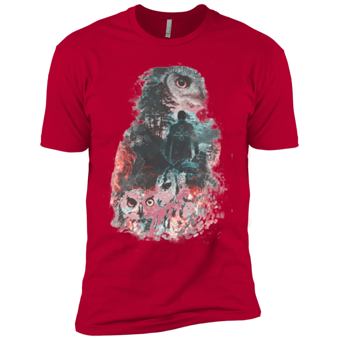 T-Shirts Red / X-Small The Owls are Not What They Seem Men's Premium T-Shirt