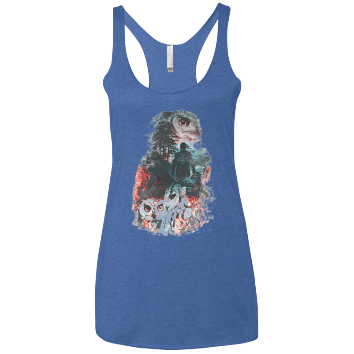 T-Shirts Vintage Royal / X-Small The Owls are Not What They Seem Women's Triblend Racerback Tank