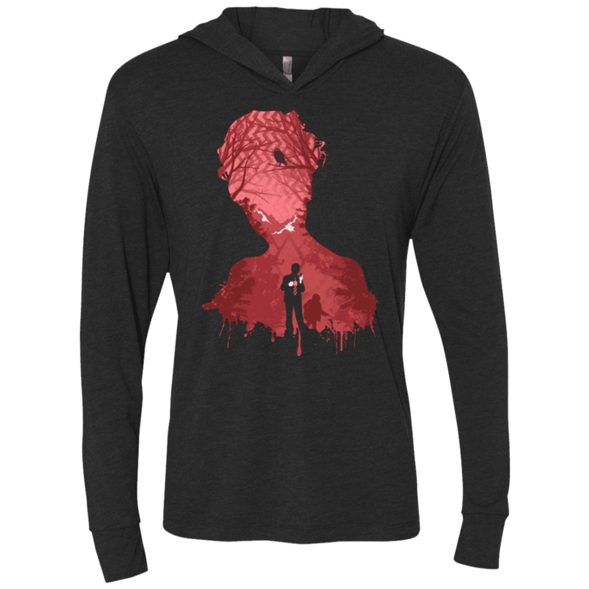 T-Shirts Vintage Black / X-Small The Palmer Case Triblend Long Sleeve Hoodie Tee