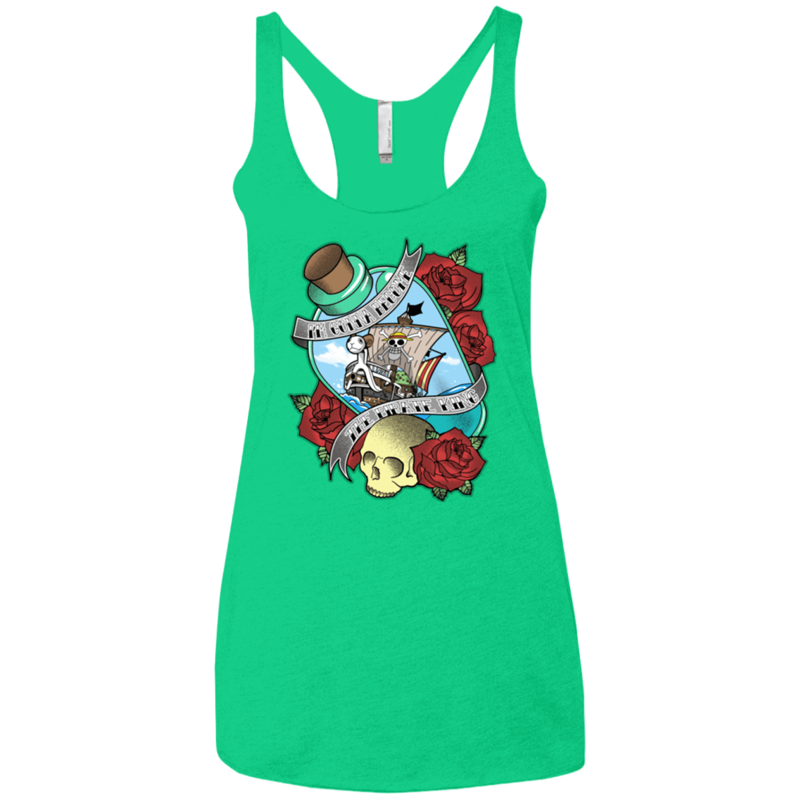 T-Shirts Envy / X-Small The Pirate King Women's Triblend Racerback Tank