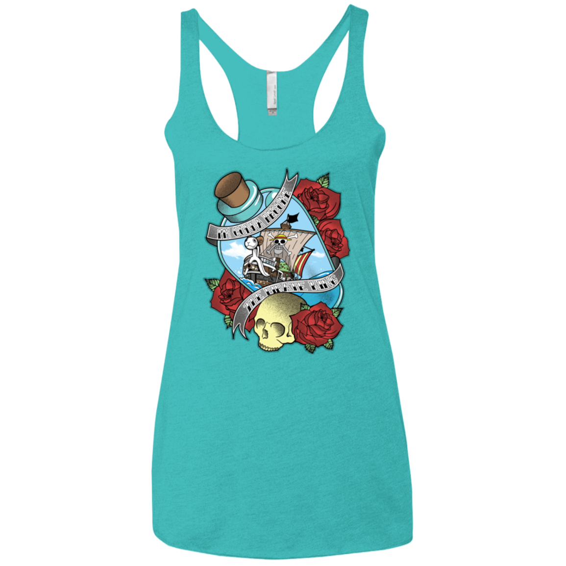 T-Shirts Tahiti Blue / X-Small The Pirate King Women's Triblend Racerback Tank