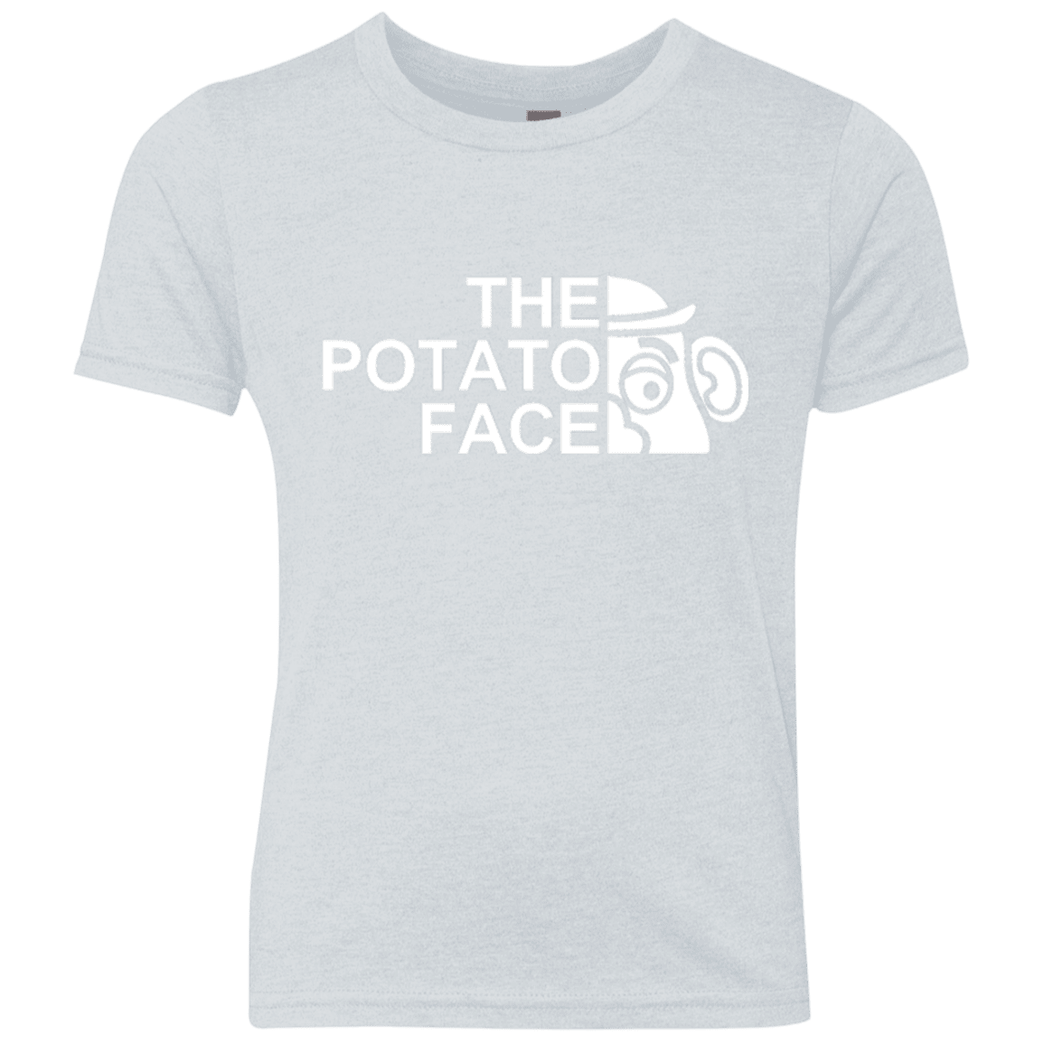 T-Shirts Heather White / YXS The Potato Face Youth Triblend T-Shirt