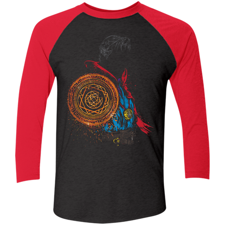 T-Shirts Vintage Black/Vintage Red / X-Small The Power of Magic Men's Triblend 3/4 Sleeve