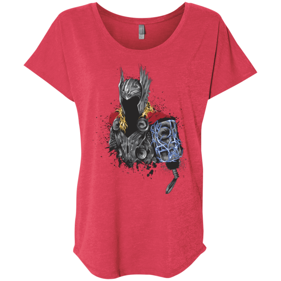T-Shirts Vintage Red / X-Small The Power of Thunder Triblend Dolman Sleeve