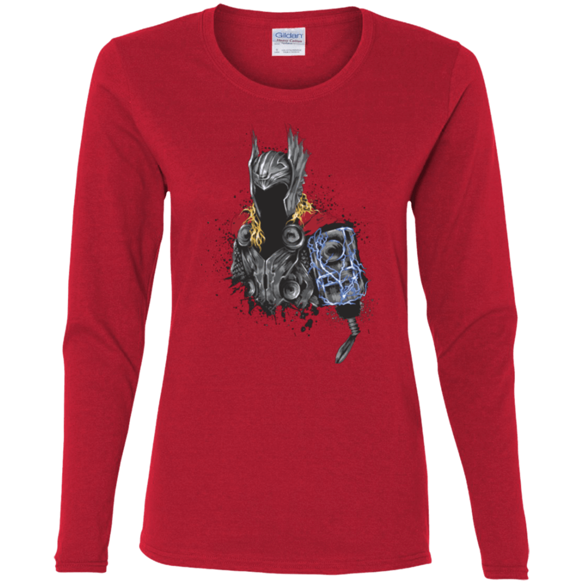 T-Shirts Red / S The Power of Thunder Women's Long Sleeve T-Shirt
