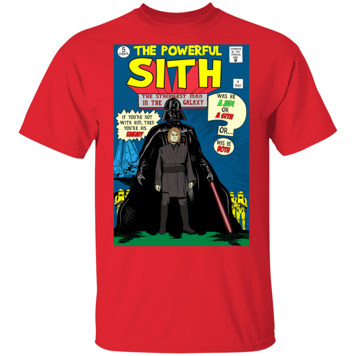 T-Shirts Red / S The Powerful Sith Comic T-Shirt