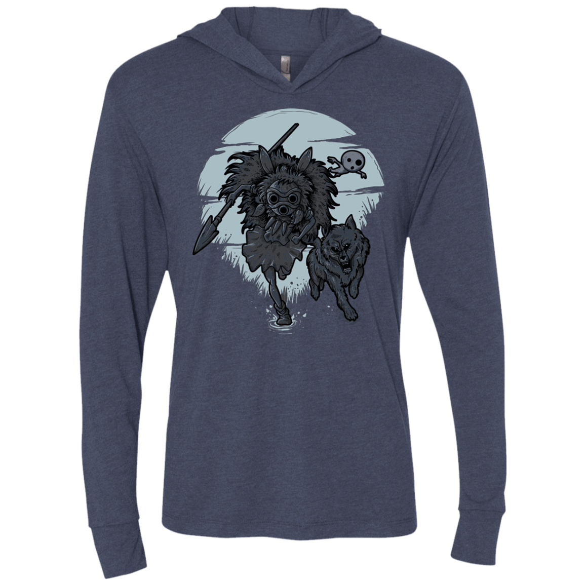 T-Shirts Vintage Navy / X-Small The Princess Triblend Long Sleeve Hoodie Tee