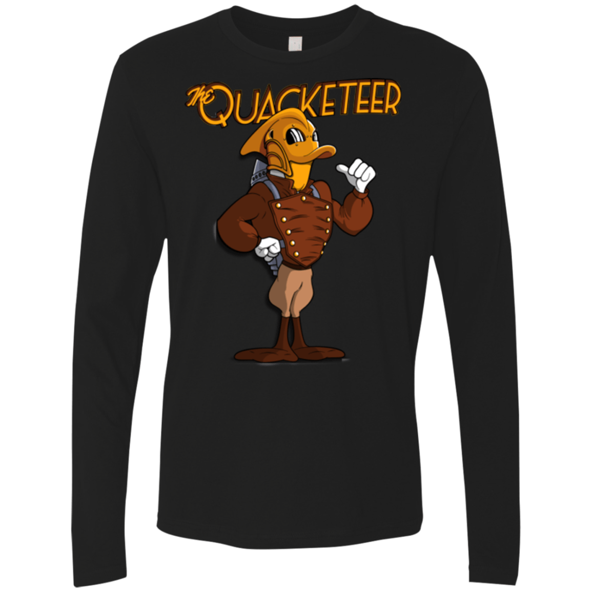 T-Shirts Black / Small The Quacketeer Men's Premium Long Sleeve
