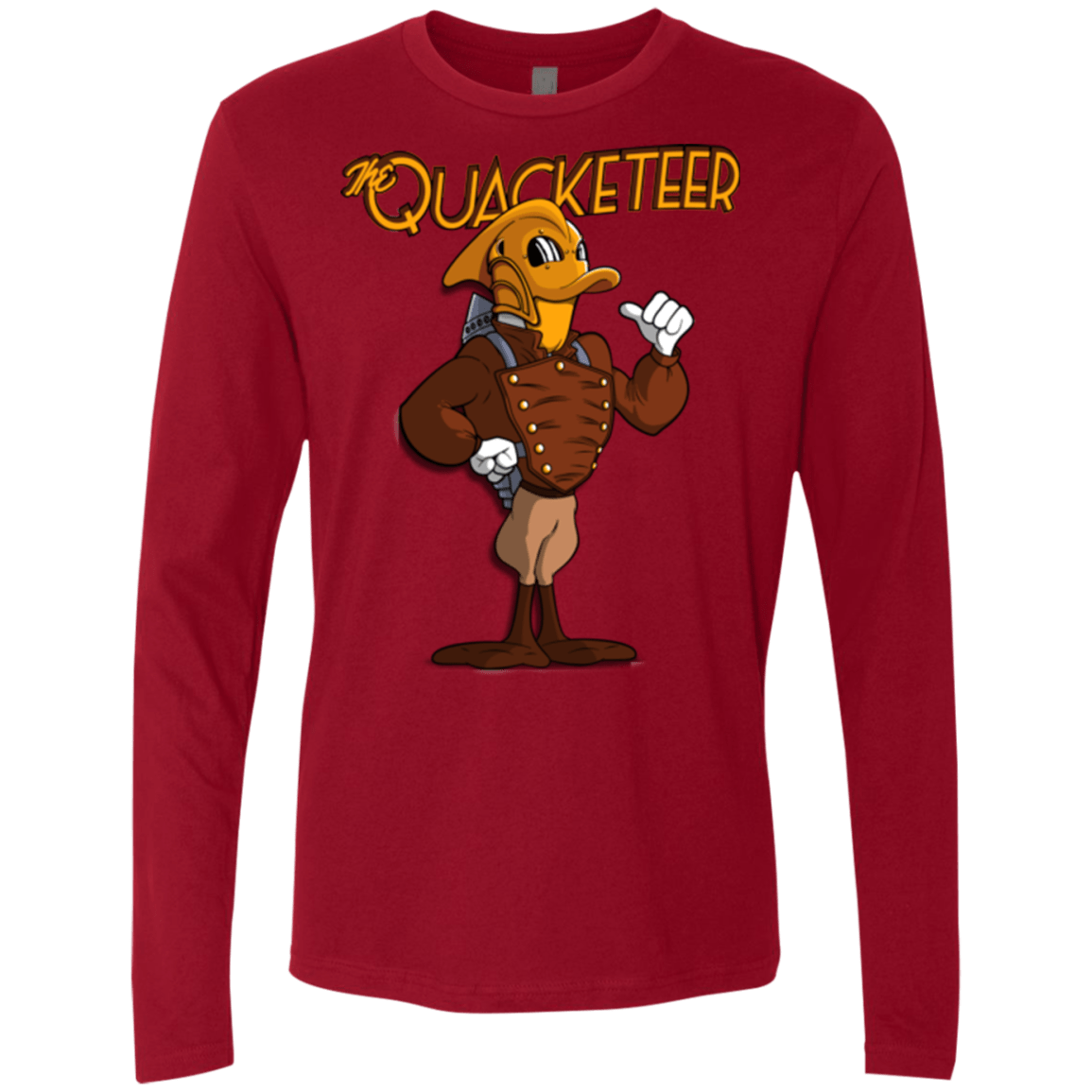 T-Shirts Cardinal / Small The Quacketeer Men's Premium Long Sleeve