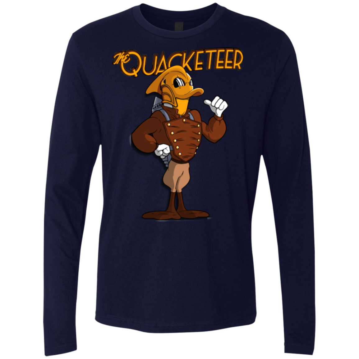 T-Shirts Midnight Navy / Small The Quacketeer Men's Premium Long Sleeve