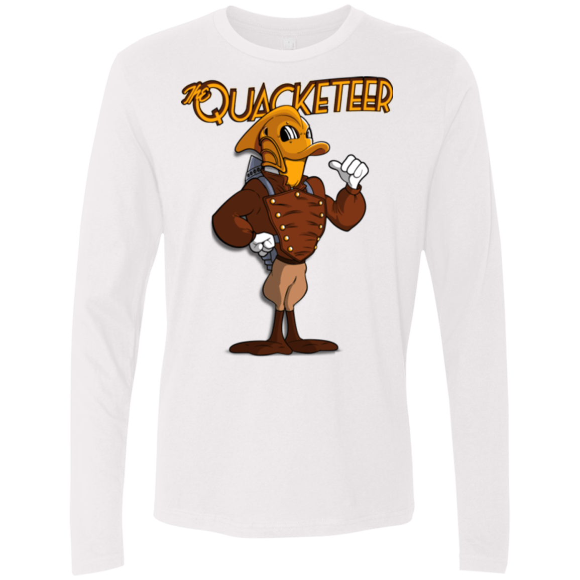 T-Shirts White / Small The Quacketeer Men's Premium Long Sleeve