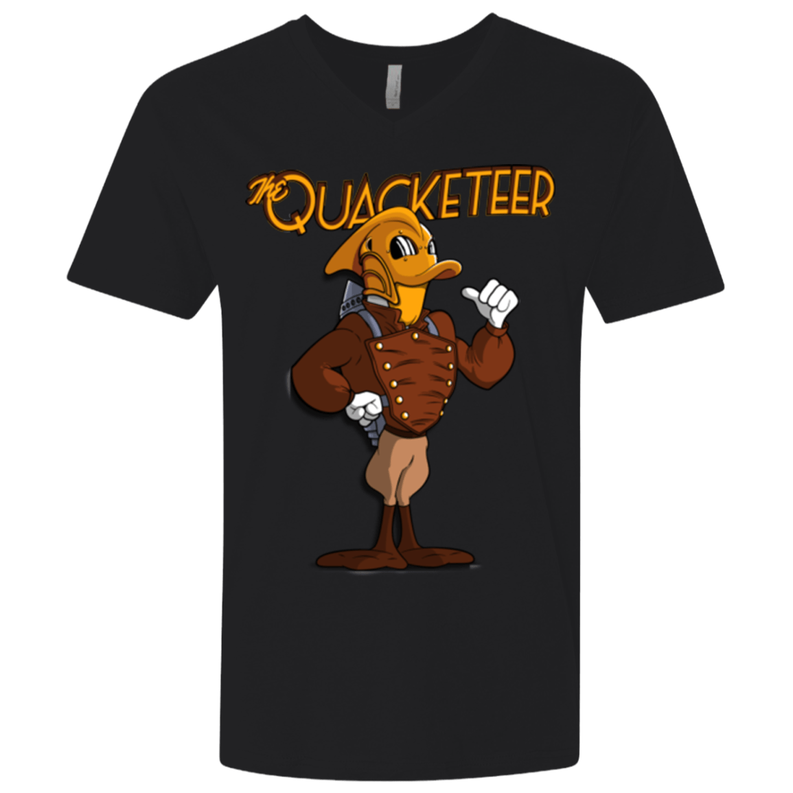 T-Shirts Black / X-Small The Quacketeer Men's Premium V-Neck
