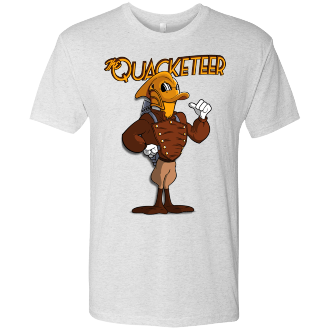 T-Shirts Heather White / Small The Quacketeer Men's Triblend T-Shirt