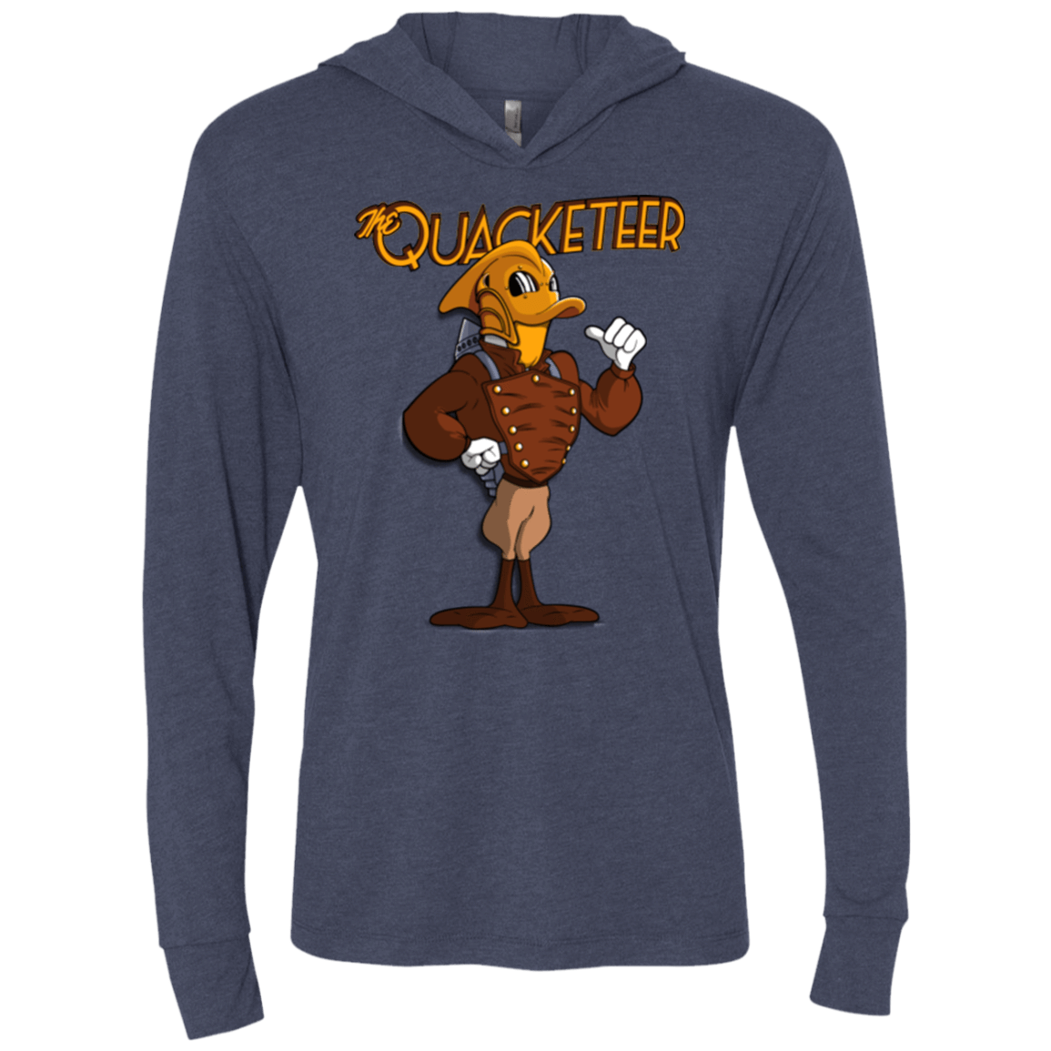 T-Shirts Vintage Navy / X-Small The Quacketeer Triblend Long Sleeve Hoodie Tee