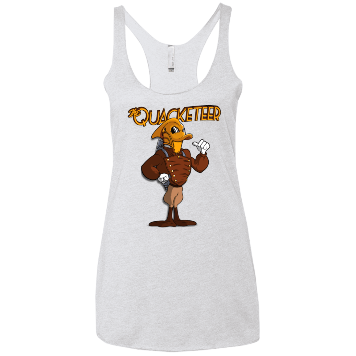 T-Shirts Heather White / X-Small The Quacketeer Women's Triblend Racerback Tank