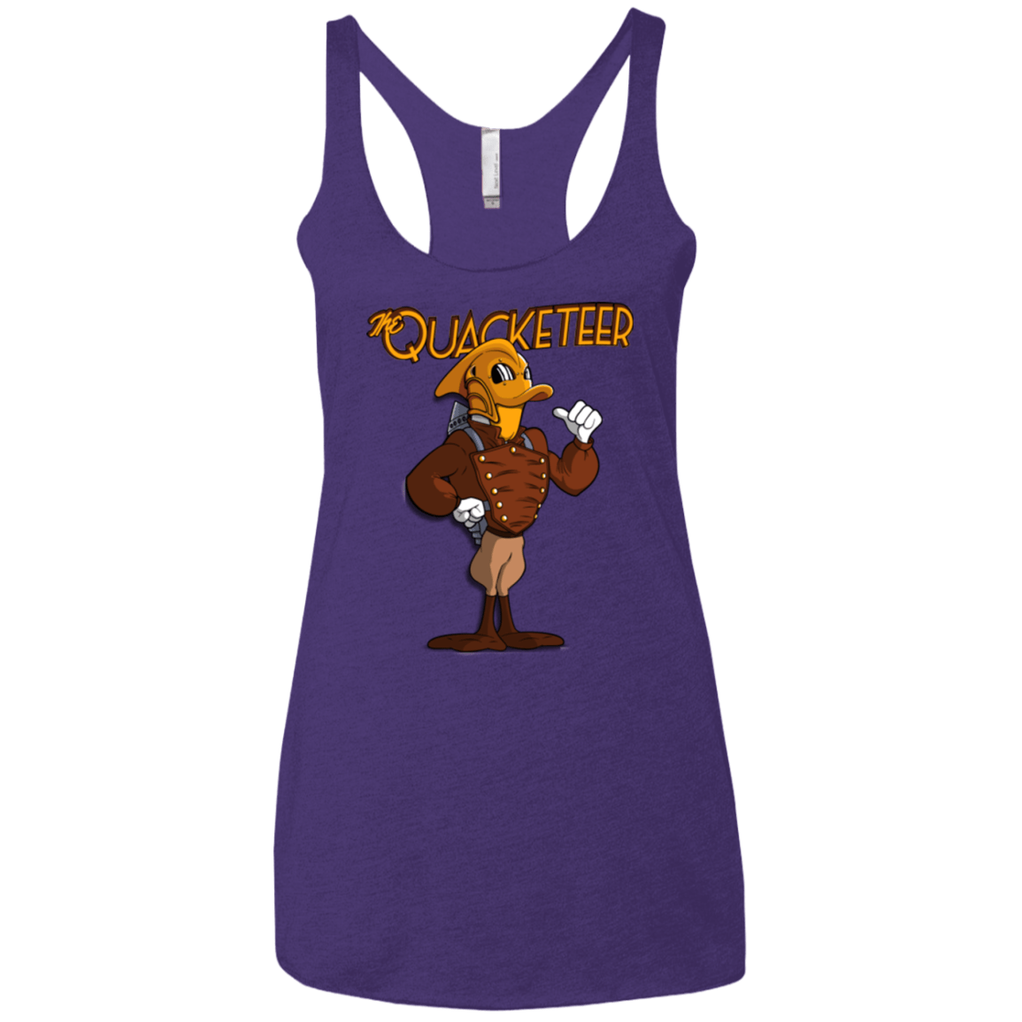T-Shirts Purple / X-Small The Quacketeer Women's Triblend Racerback Tank