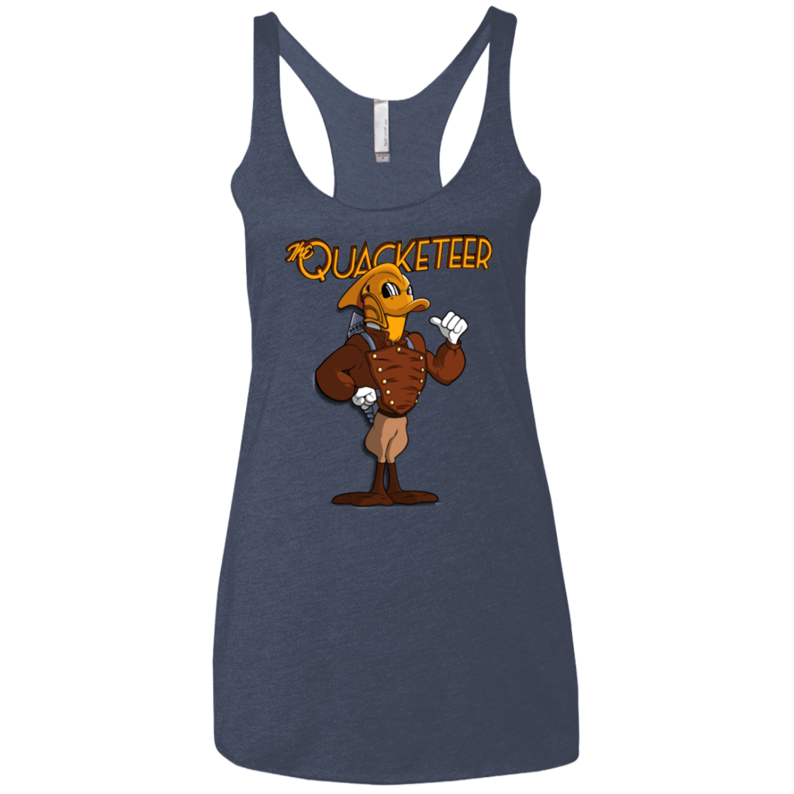 T-Shirts Vintage Navy / X-Small The Quacketeer Women's Triblend Racerback Tank