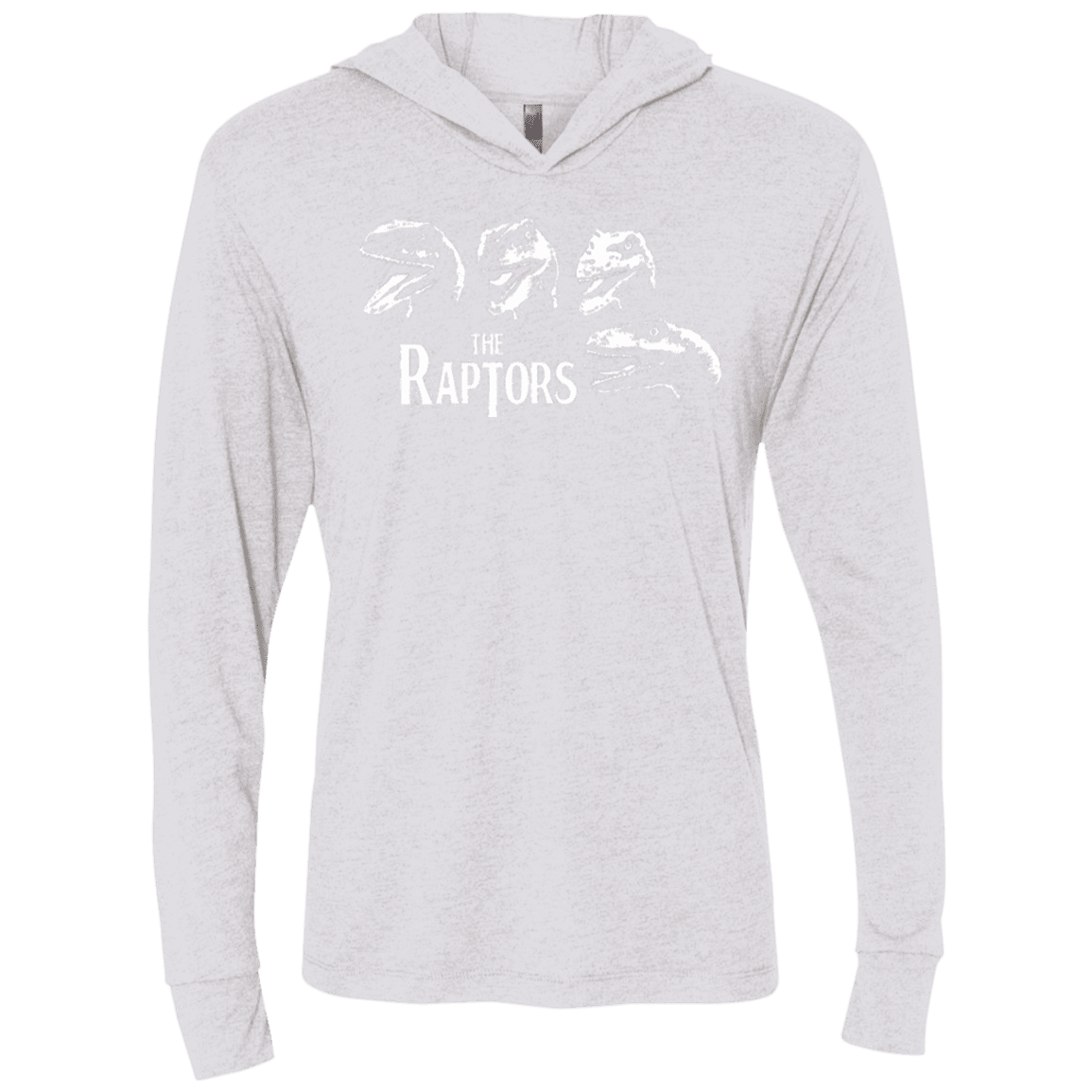 T-Shirts Heather White / X-Small The Raptors Triblend Long Sleeve Hoodie Tee