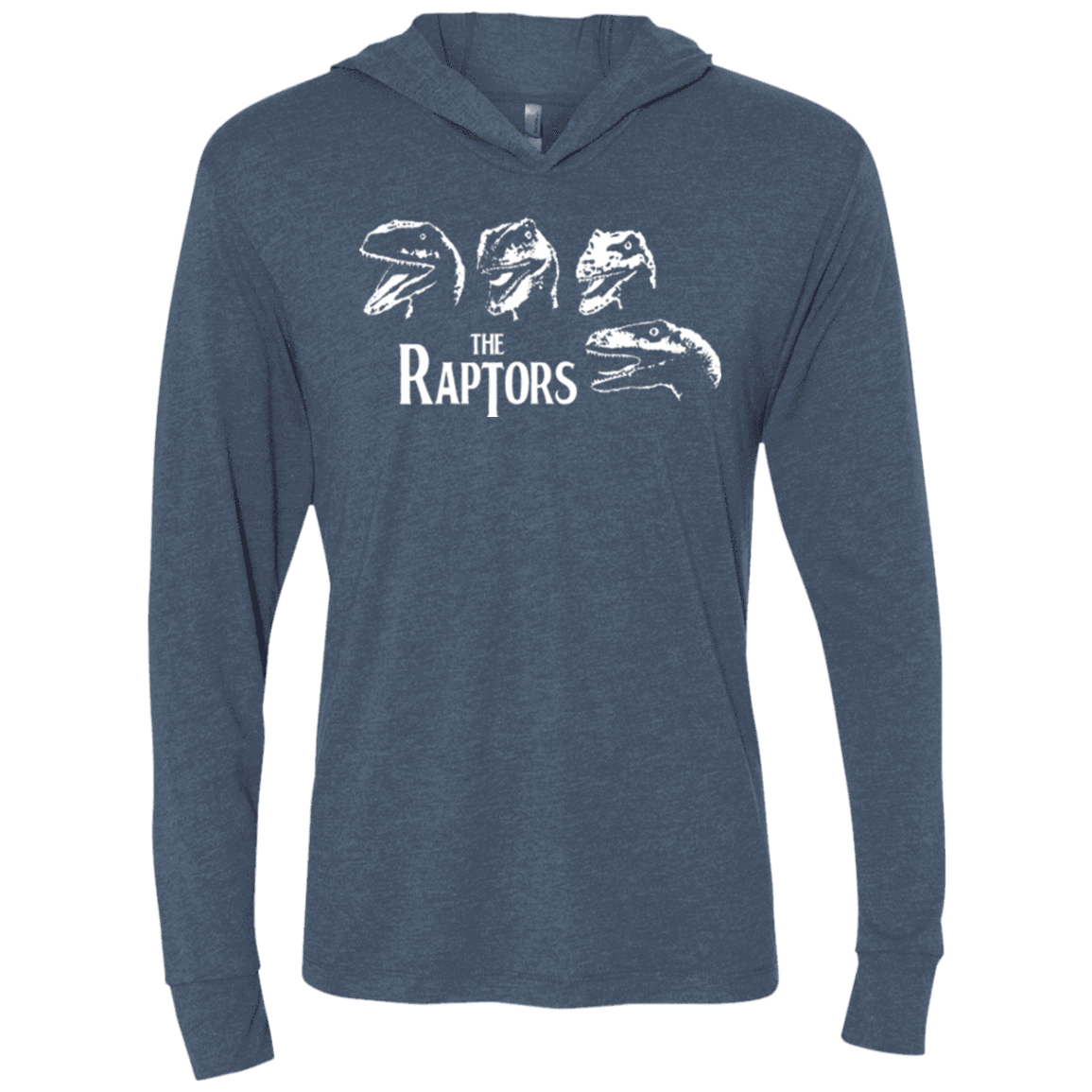 T-Shirts Indigo / X-Small The Raptors Triblend Long Sleeve Hoodie Tee
