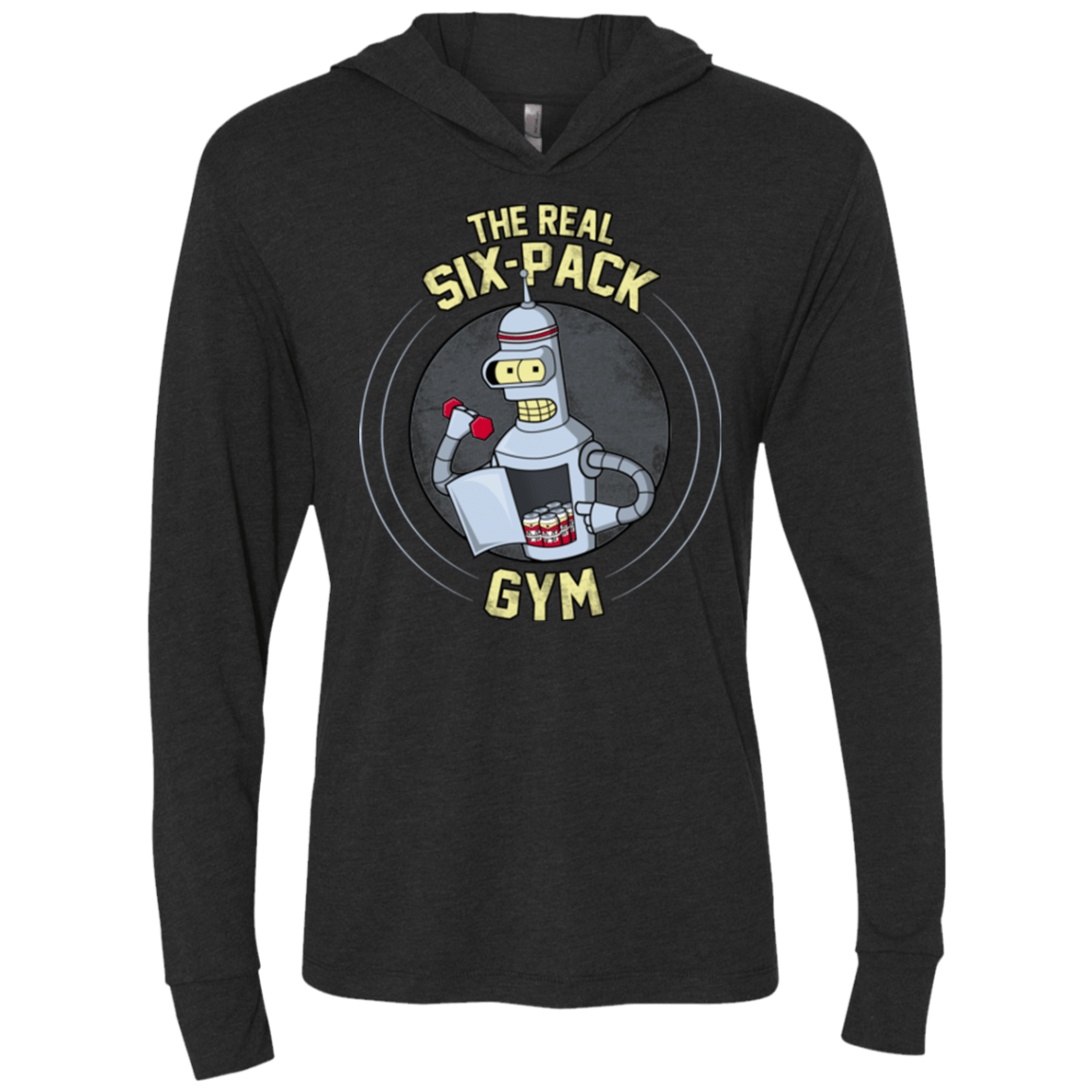 T-Shirts Vintage Black / X-Small The Real Six Pack Triblend Long Sleeve Hoodie Tee