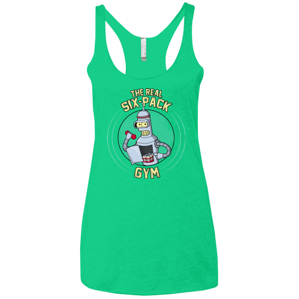 T-Shirts Envy / X-Small The Real Six Pack Women's Triblend Racerback Tank