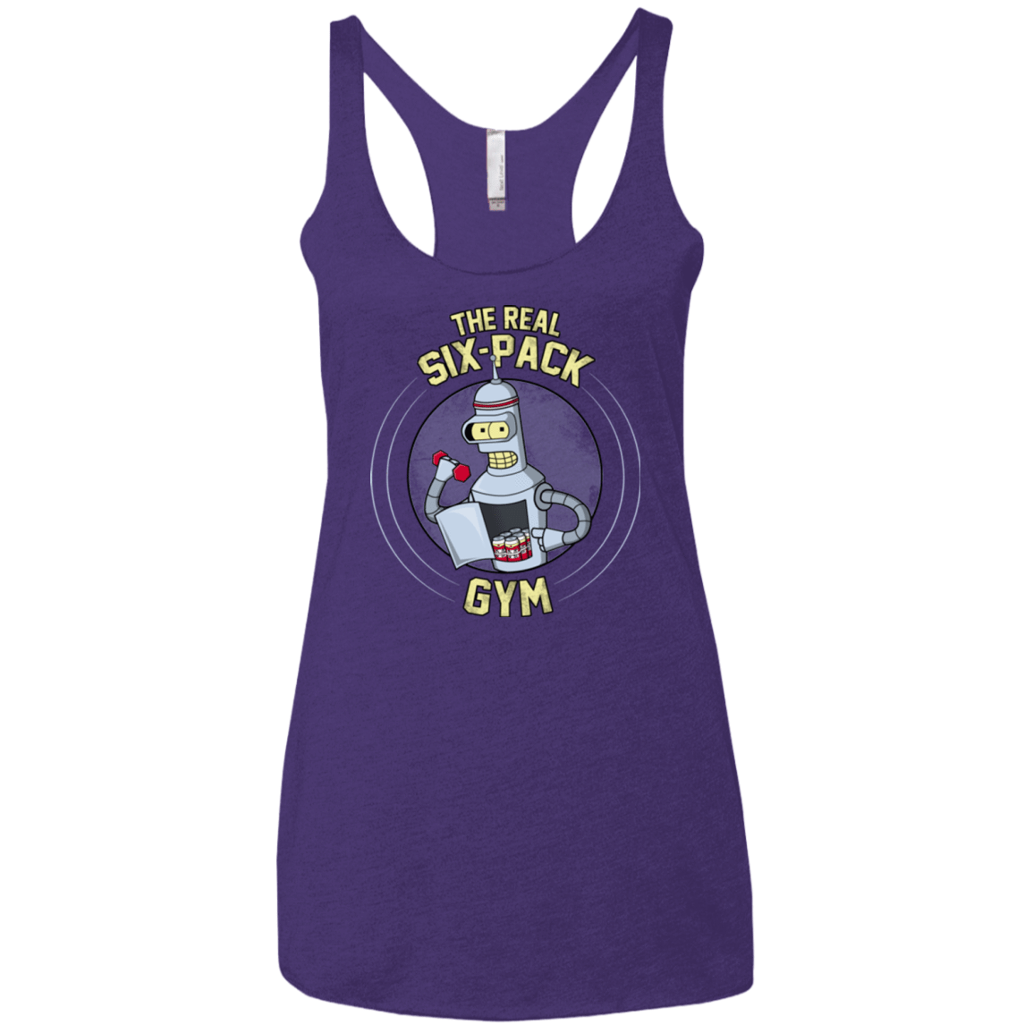 T-Shirts Purple / X-Small The Real Six Pack Women's Triblend Racerback Tank