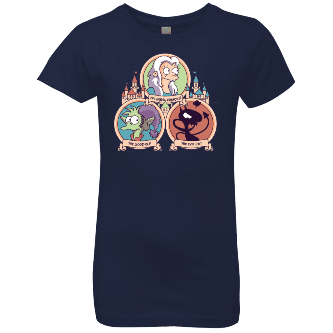 T-Shirts Midnight Navy / YXS The Rebel, the Good and Evil Cat Girls Premium T-Shirt