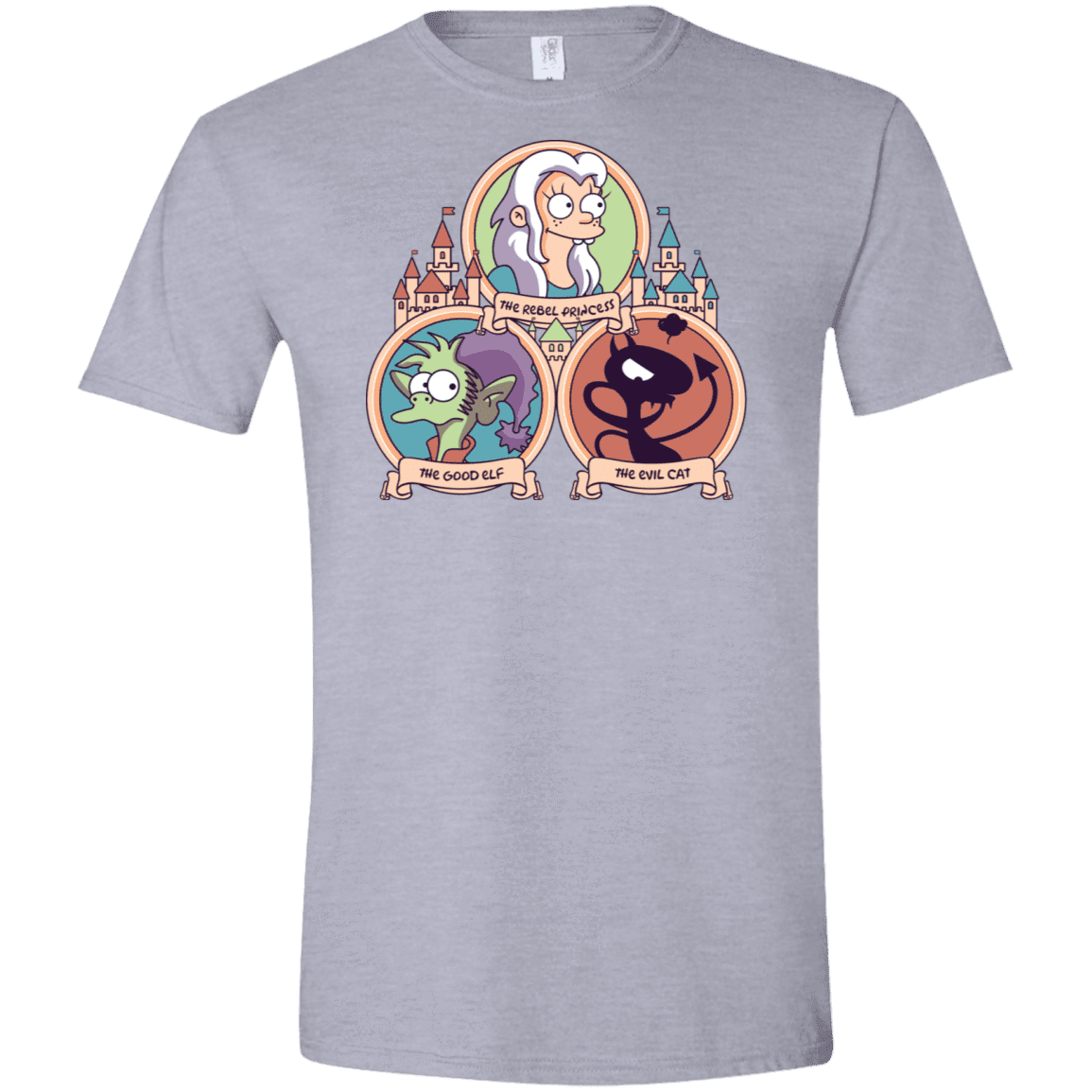 T-Shirts Sport Grey / X-Small The Rebel, the Good and Evil Cat Men's Semi-Fitted Softstyle