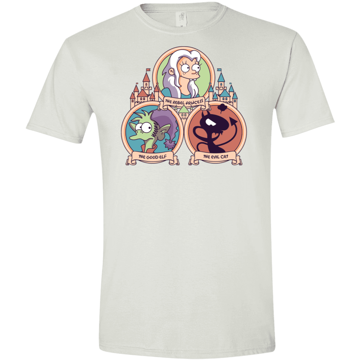 T-Shirts White / X-Small The Rebel, the Good and Evil Cat Men's Semi-Fitted Softstyle