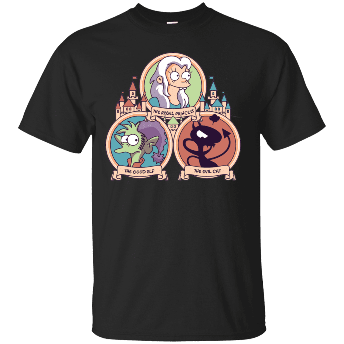 T-Shirts Black / S The Rebel, the Good and Evil Cat T-Shirt