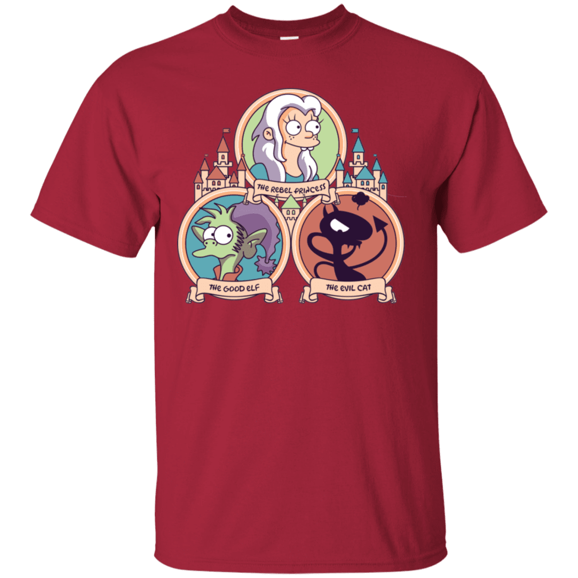 T-Shirts Cardinal / S The Rebel, the Good and Evil Cat T-Shirt